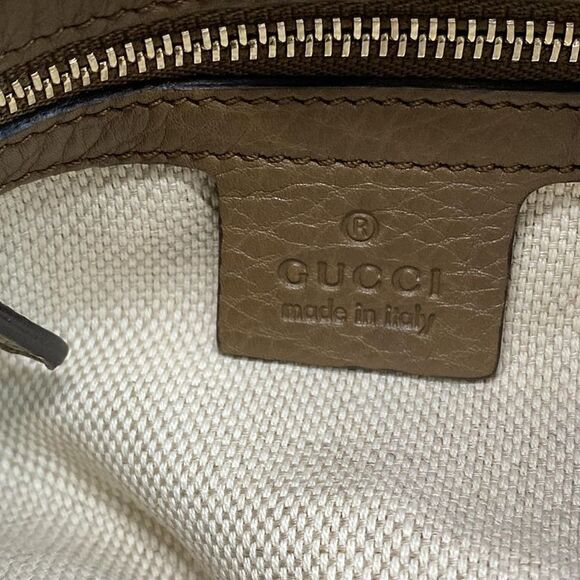 Gucci Tote Bag Soho Dark Brown Chain Leather - Picture 9 of 15